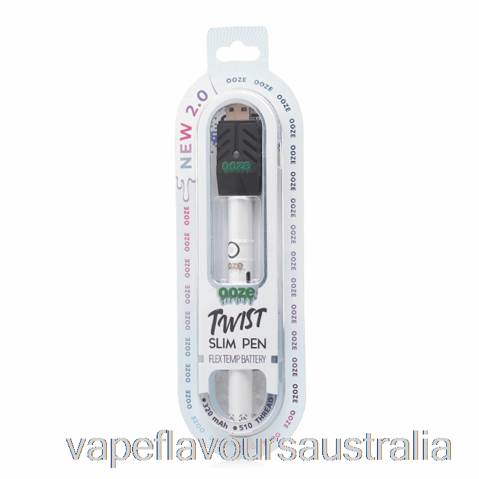 Vape Flavours Australia Ooze Slim Twist Pen 2.0 Flex Temp Battery Polar Pearl